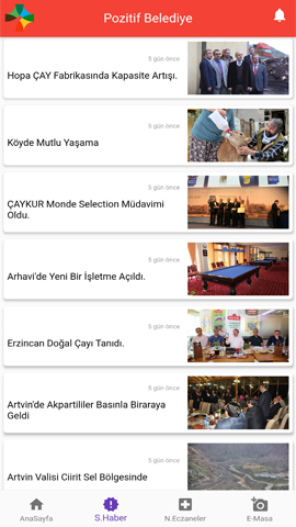 Haberler Listeleme Ekranı